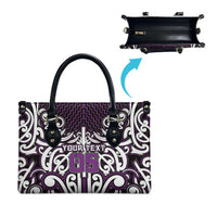 Custom Aotearoa Rangitane Leather Bag Maori Tribal Pattern Mix Poutama