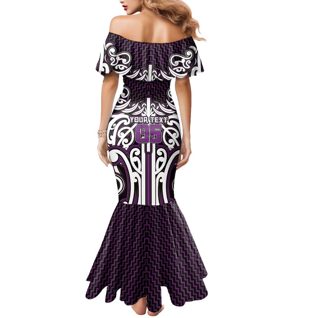 Custom Aotearoa Rangitane Mermaid Dress Maori Tribal Pattern Mix Poutama LT05 - Polynesian Pride
