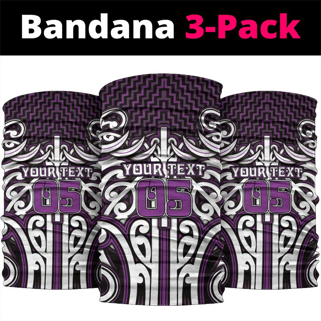 Custom Aotearoa Rangitane Neck Gaiter Maori Tribal Pattern Mix Poutama