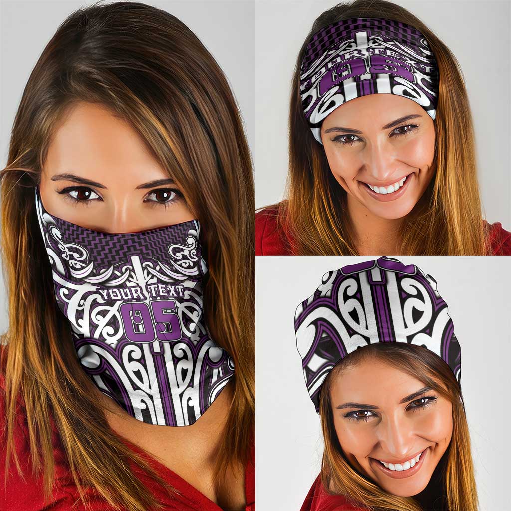 Custom Aotearoa Rangitane Neck Gaiter Maori Tribal Pattern Mix Poutama