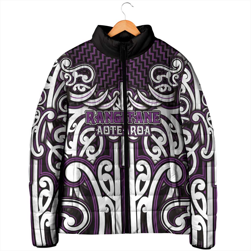Custom Aotearoa Rangitane Padded Jacket Maori Tribal Pattern Mix Poutama LT05 - Polynesian Pride