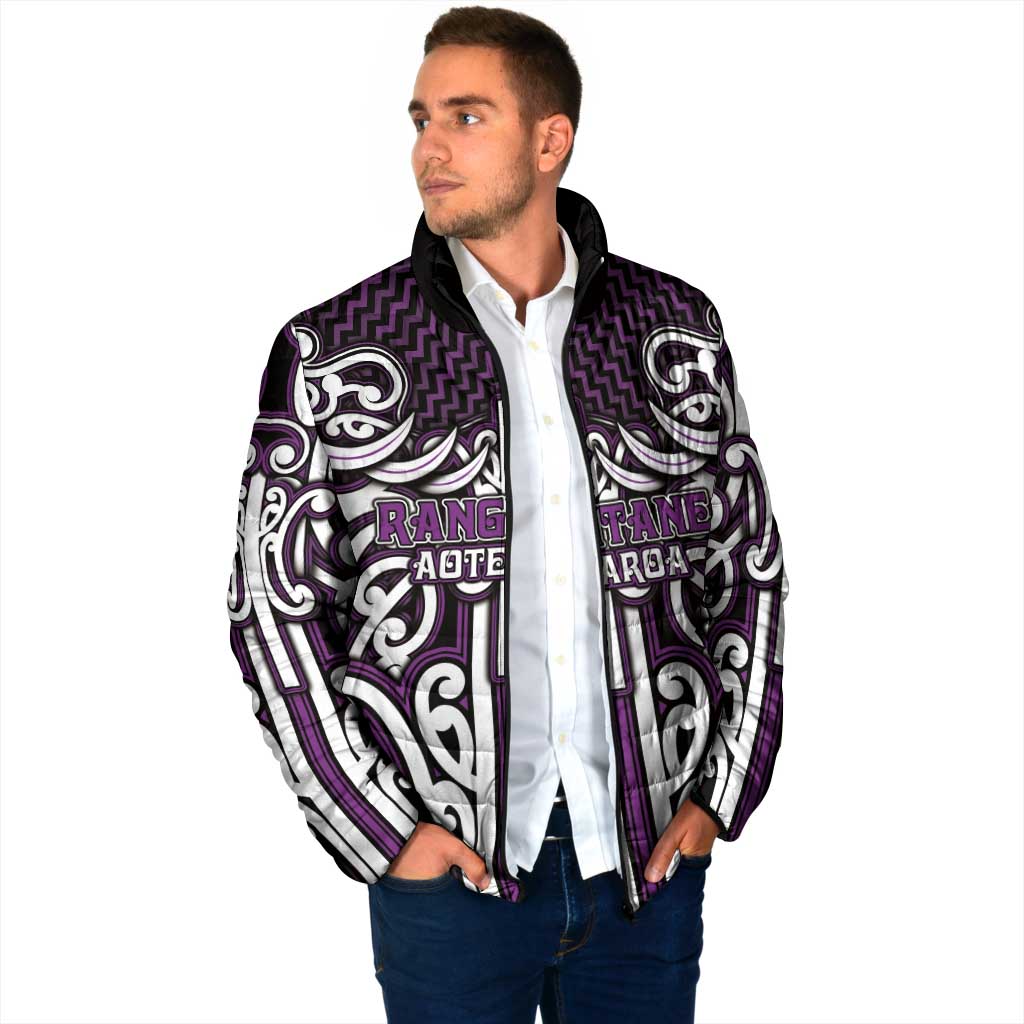 Custom Aotearoa Rangitane Padded Jacket Maori Tribal Pattern Mix Poutama LT05 - Polynesian Pride