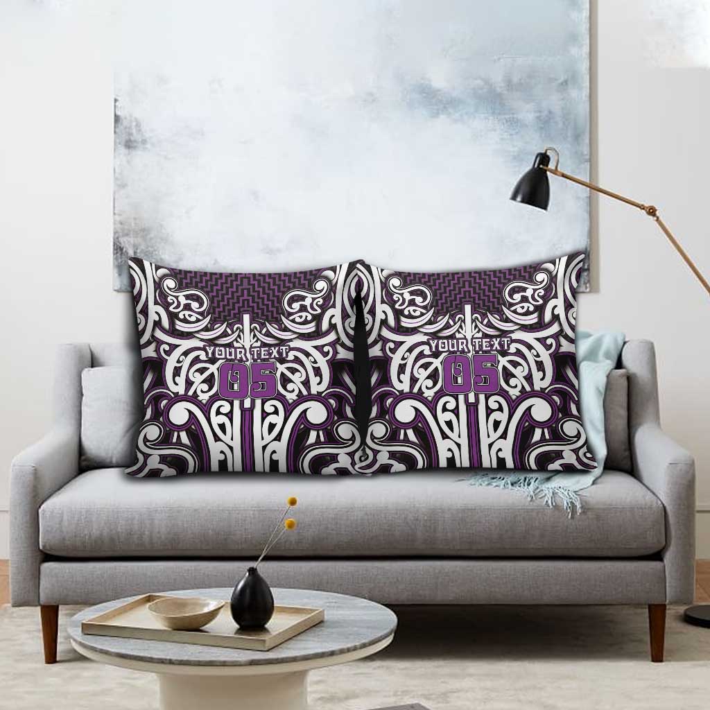 Custom Aotearoa Rangitane Pillow Cover Maori Tribal Pattern Mix Poutama