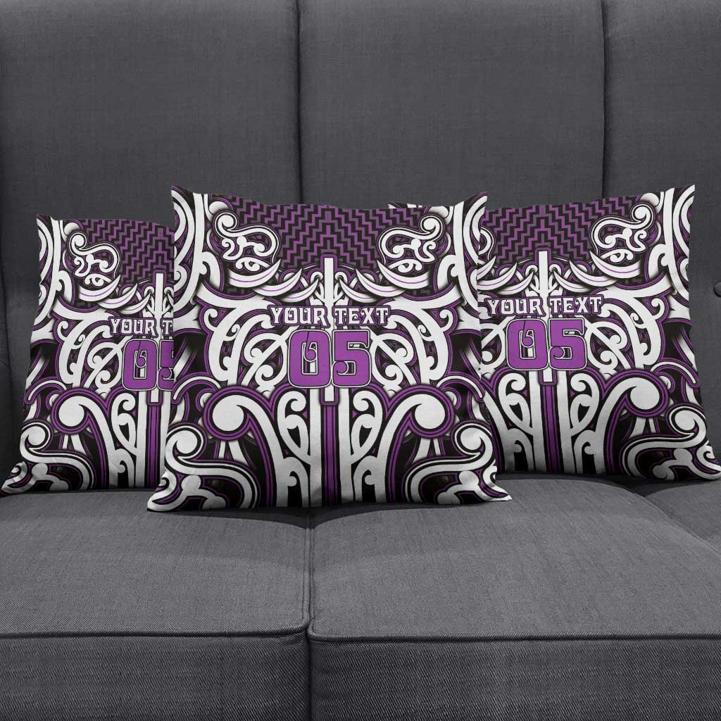 Custom Aotearoa Rangitane Pillow Cover Maori Tribal Pattern Mix Poutama