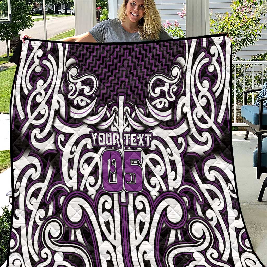 Custom Aotearoa Rangitane Quilt Maori Tribal Pattern Mix Poutama