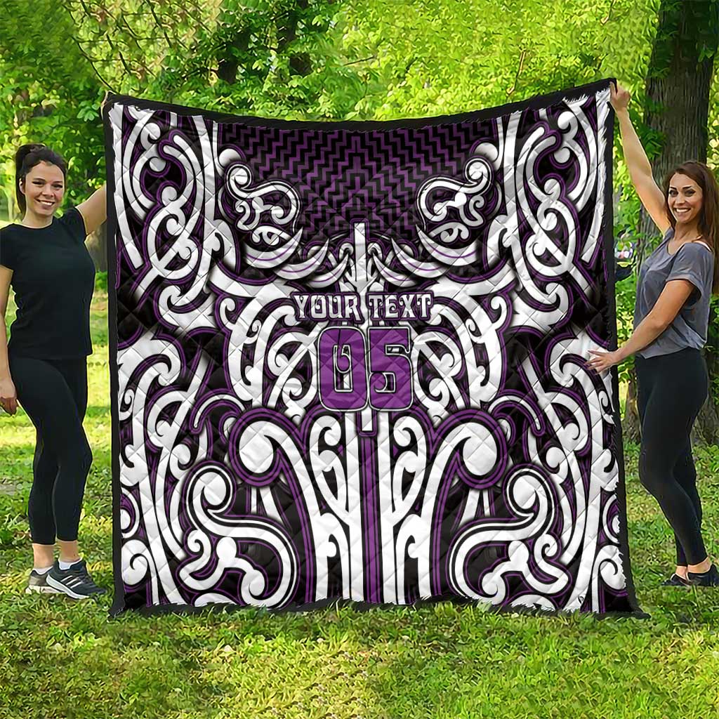 Custom Aotearoa Rangitane Quilt Maori Tribal Pattern Mix Poutama