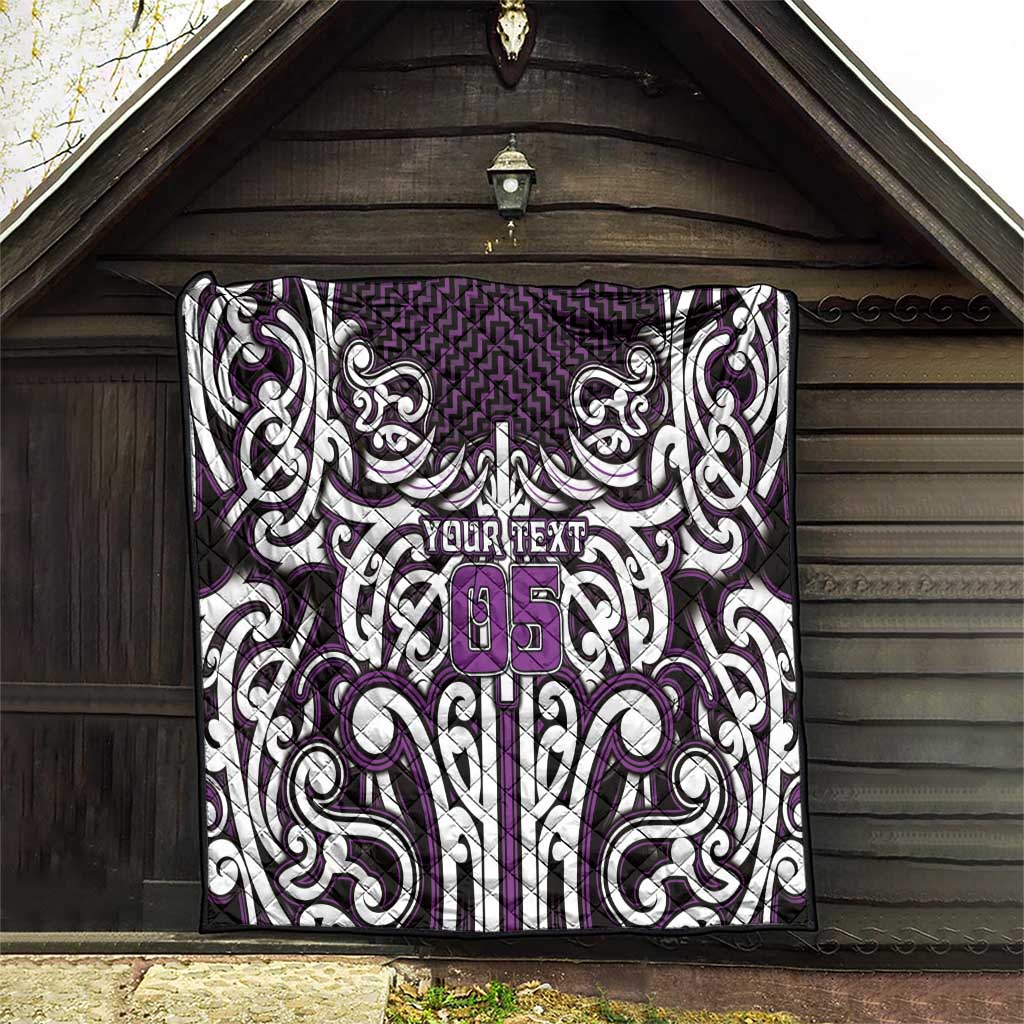 Custom Aotearoa Rangitane Quilt Maori Tribal Pattern Mix Poutama