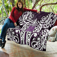 Custom Aotearoa Rangitane Quilt Maori Tribal Pattern Mix Poutama