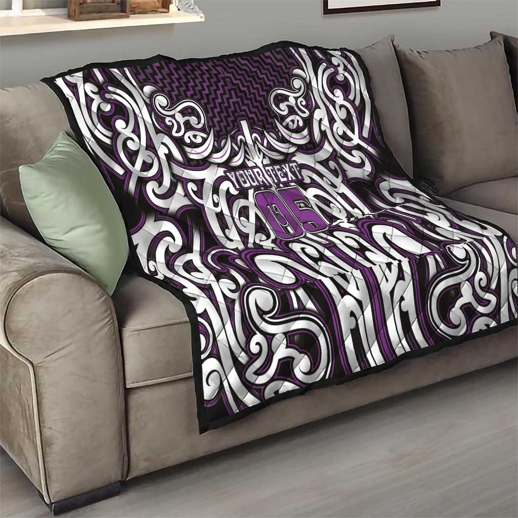 Custom Aotearoa Rangitane Quilt Maori Tribal Pattern Mix Poutama