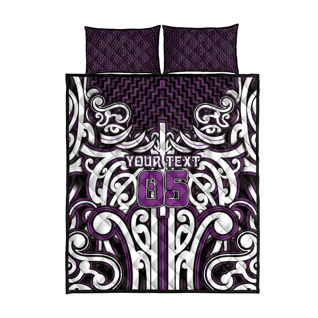 Custom Aotearoa Rangitane Quilt Bed Set Maori Tribal Pattern Mix Poutama