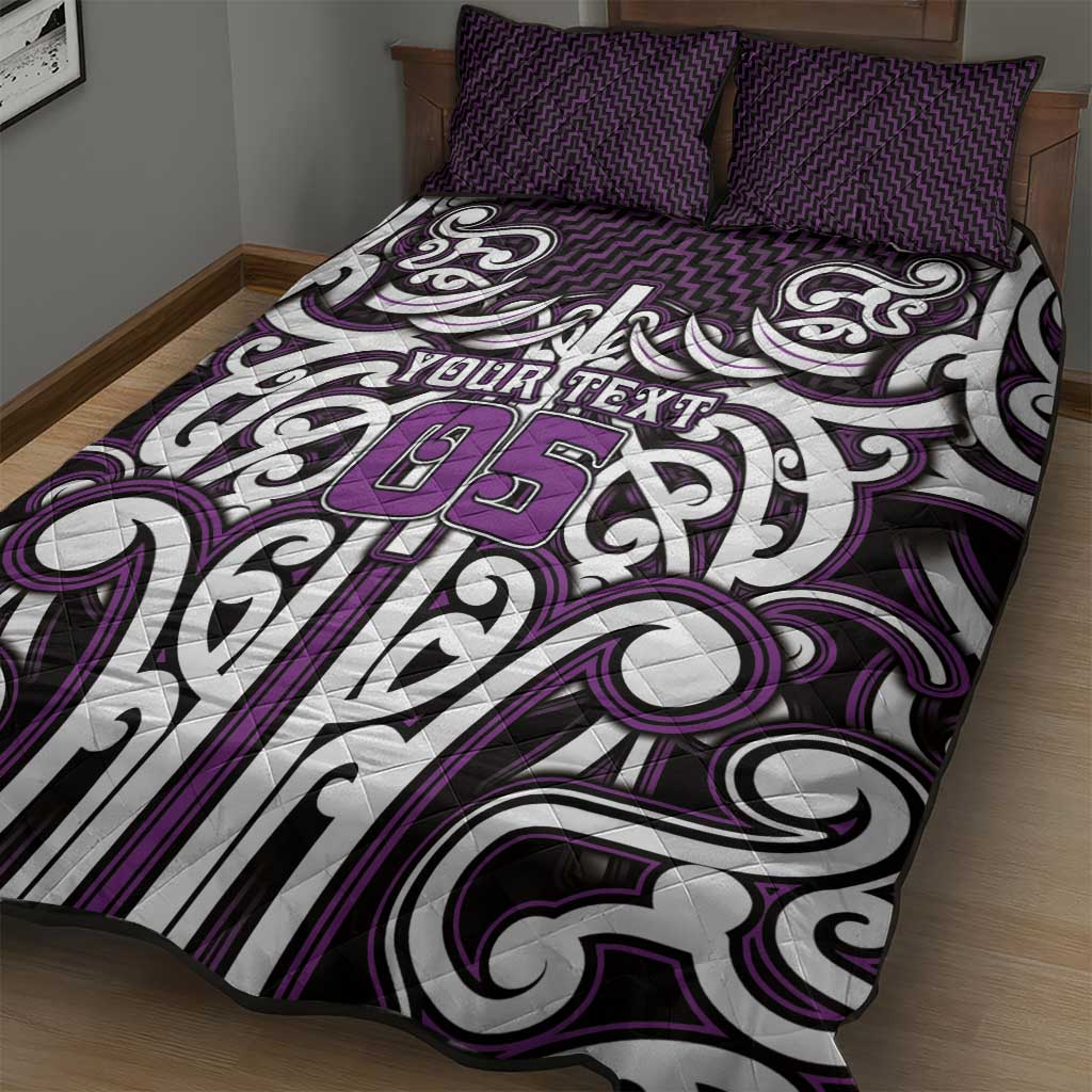 Custom Aotearoa Rangitane Quilt Bed Set Maori Tribal Pattern Mix Poutama
