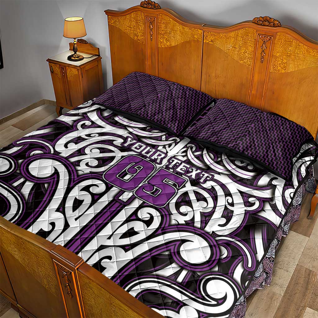 Custom Aotearoa Rangitane Quilt Bed Set Maori Tribal Pattern Mix Poutama