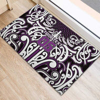 Custom Aotearoa Rangitane Rubber Doormat Maori Tribal Pattern Mix Poutama