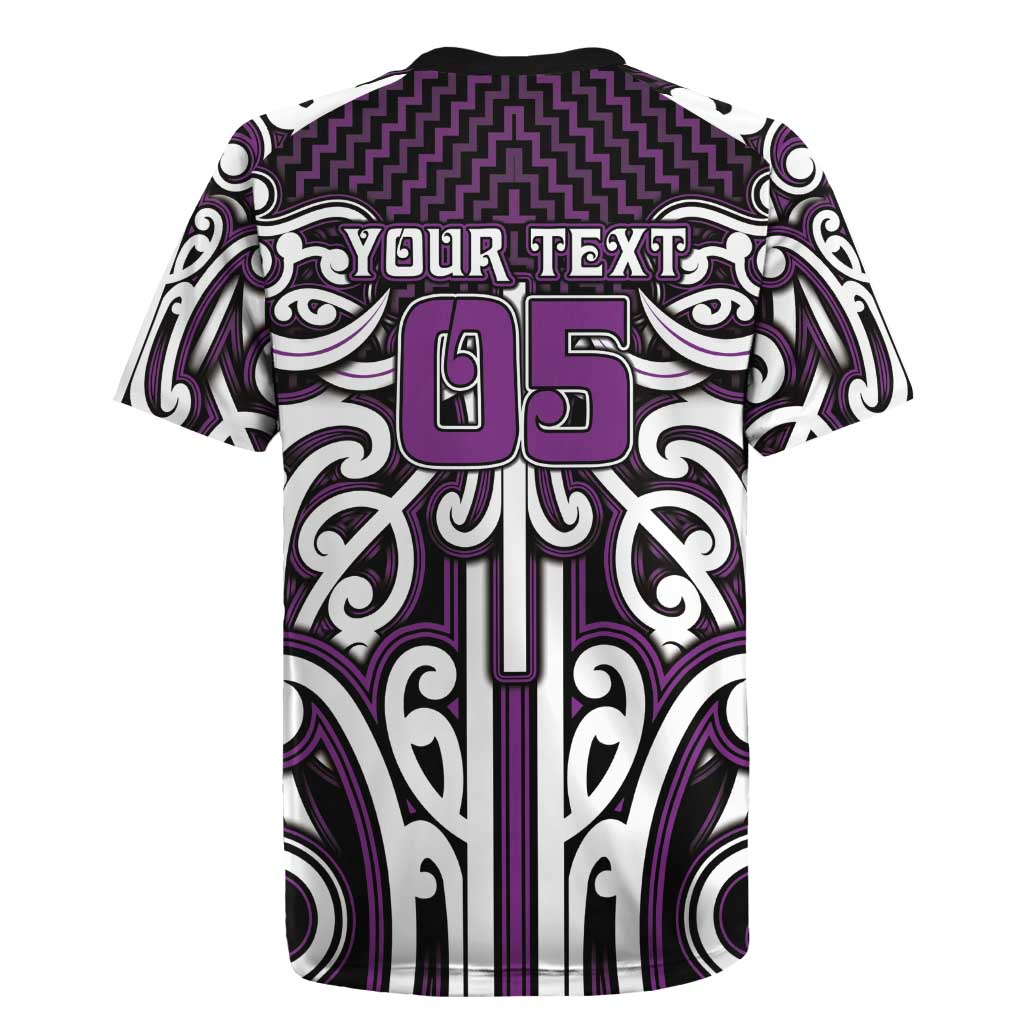 Custom Aotearoa Rangitane Rugby Jersey Maori Tribal Pattern Mix Poutama