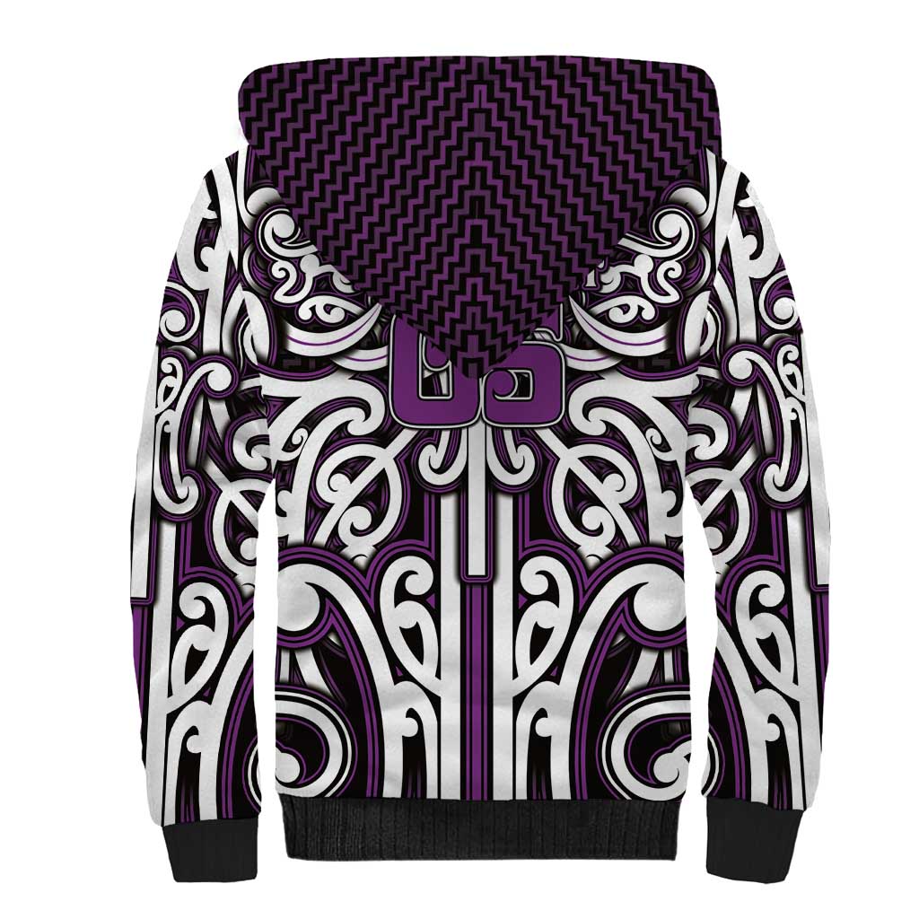 Custom Aotearoa Rangitane Sherpa Hoodie Maori Tribal Pattern Mix Poutama