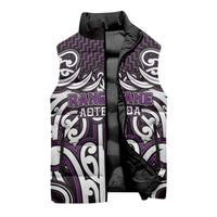 Custom Aotearoa Rangitane Sleeveless Puffer Jacket Maori Tribal Pattern Mix Poutama
