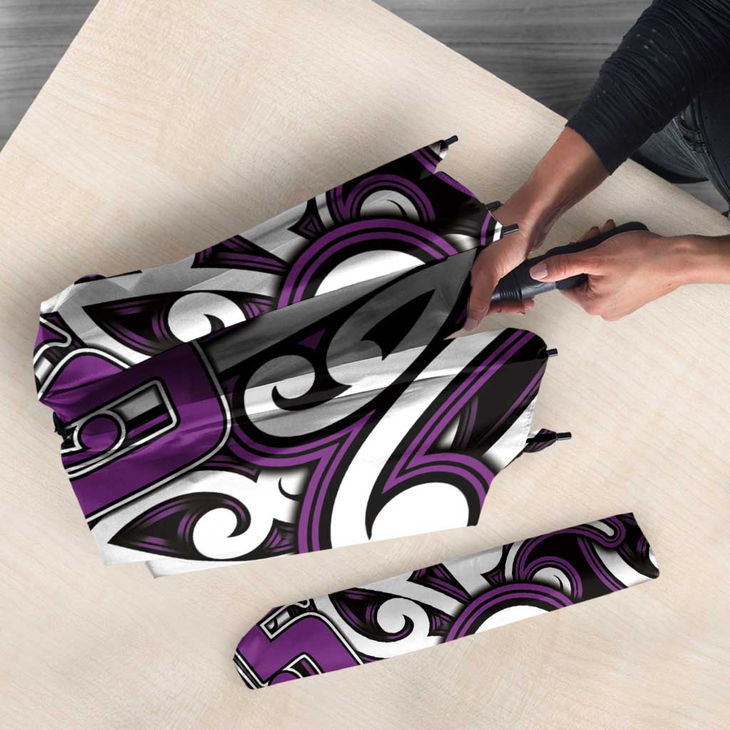 Custom Aotearoa Rangitane Umbrella Maori Tribal Pattern Mix Poutama