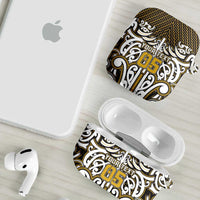 Custom Aotearoa Taranaki AirPods Case Maori Tribal Pattern Mix Poutama