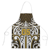Custom Aotearoa Taranaki Apron Maori Tribal Pattern Mix Poutama