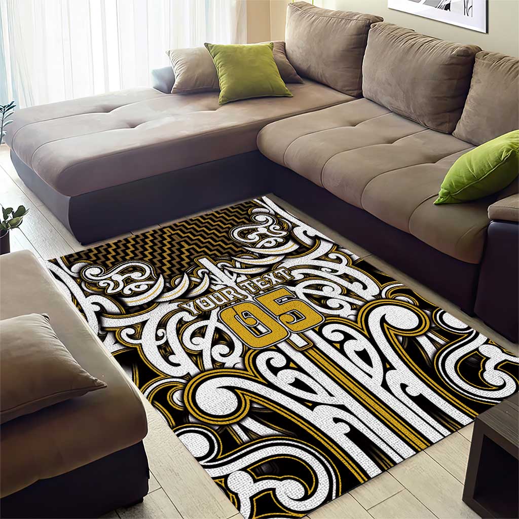 Custom Aotearoa Taranaki Area Rug Maori Tribal Pattern Mix Poutama LT05 - Polynesian Pride