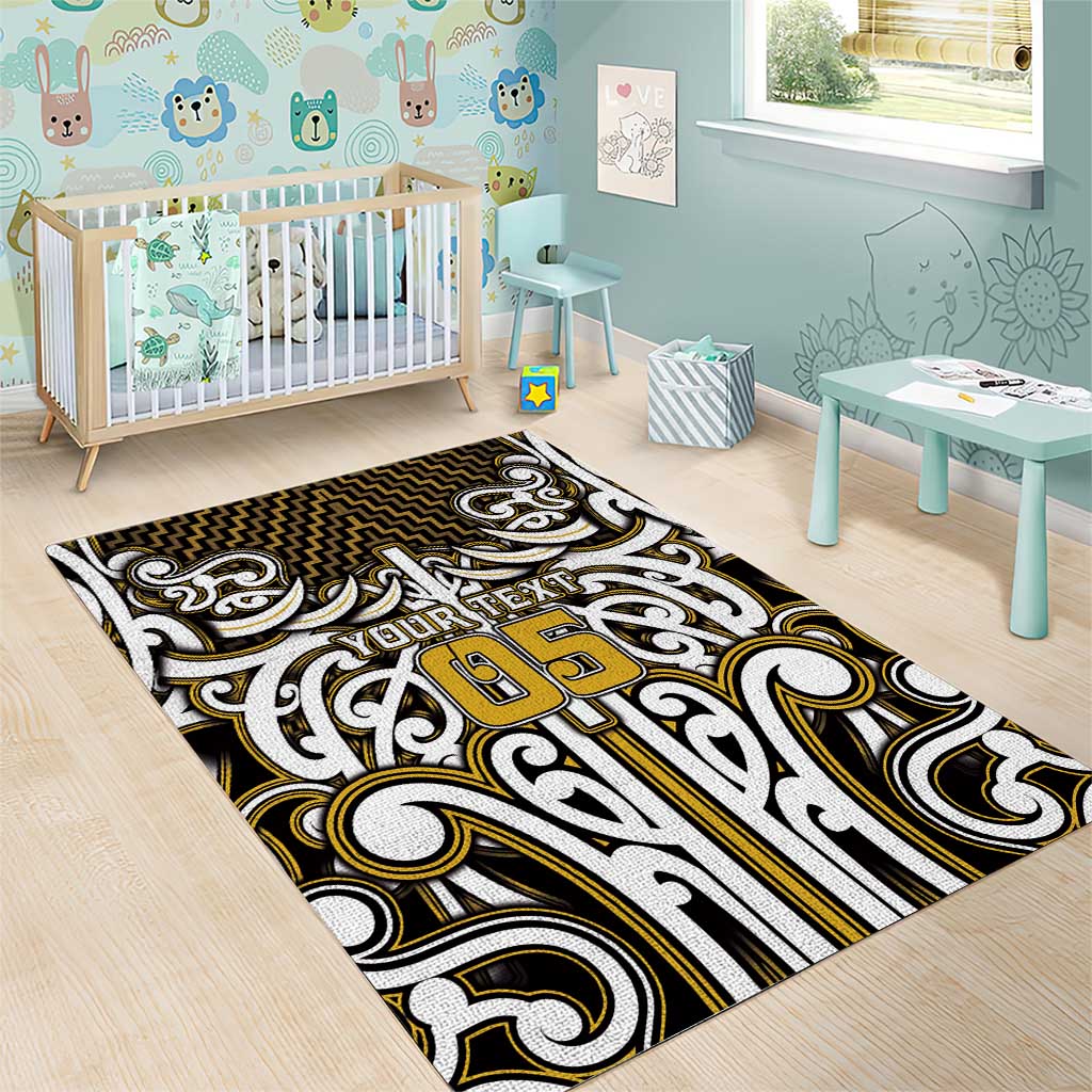 Custom Aotearoa Taranaki Area Rug Maori Tribal Pattern Mix Poutama LT05 - Polynesian Pride