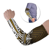Custom Aotearoa Taranaki Arm Sleeves Maori Tribal Pattern Mix Poutama