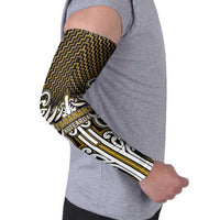 Custom Aotearoa Taranaki Arm Sleeves Maori Tribal Pattern Mix Poutama