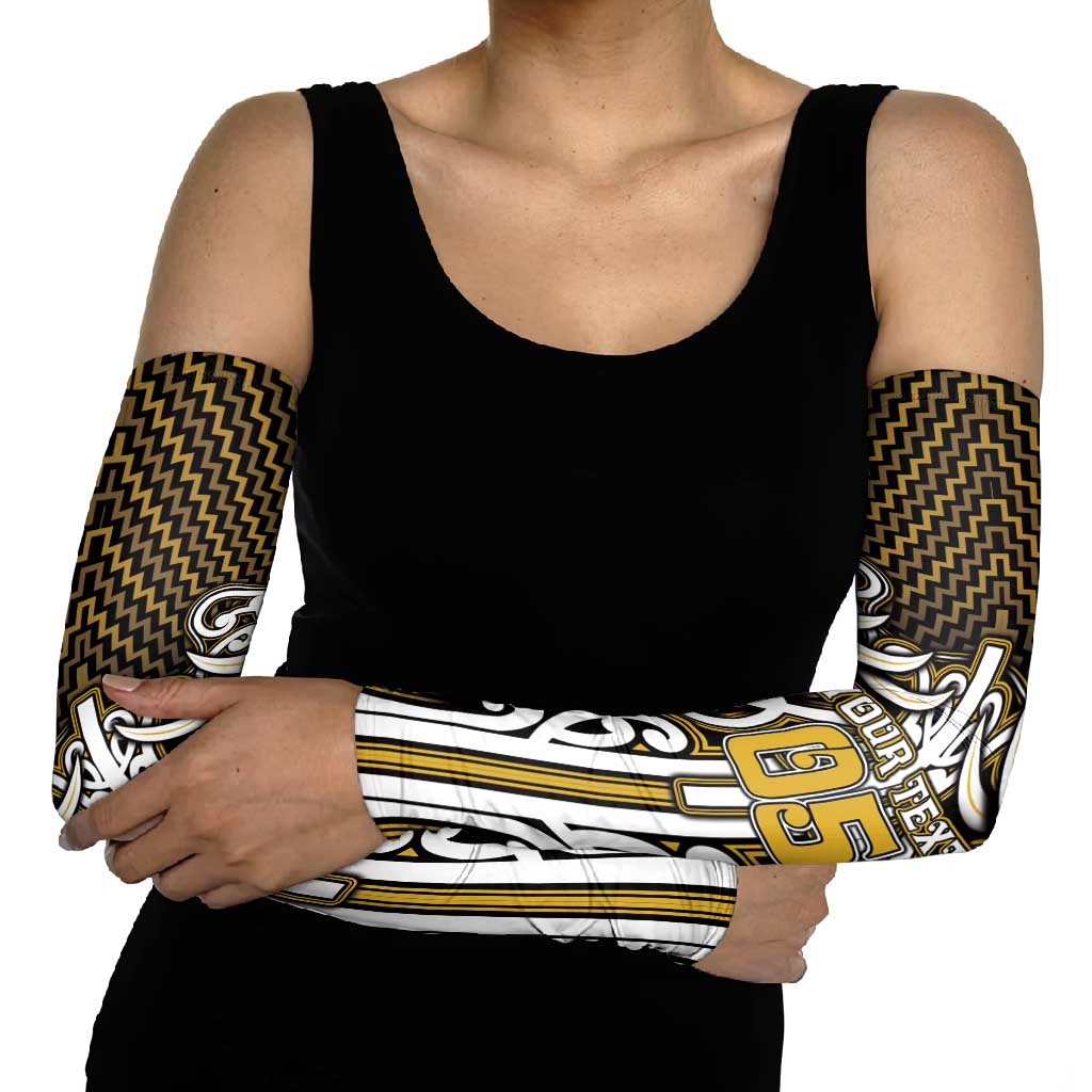 Custom Aotearoa Taranaki Arm Sleeves Maori Tribal Pattern Mix Poutama