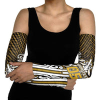 Custom Aotearoa Taranaki Arm Sleeves Maori Tribal Pattern Mix Poutama