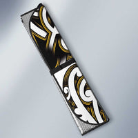 Custom Aotearoa Taranaki Auto Sun Shade Maori Tribal Pattern Mix Poutama