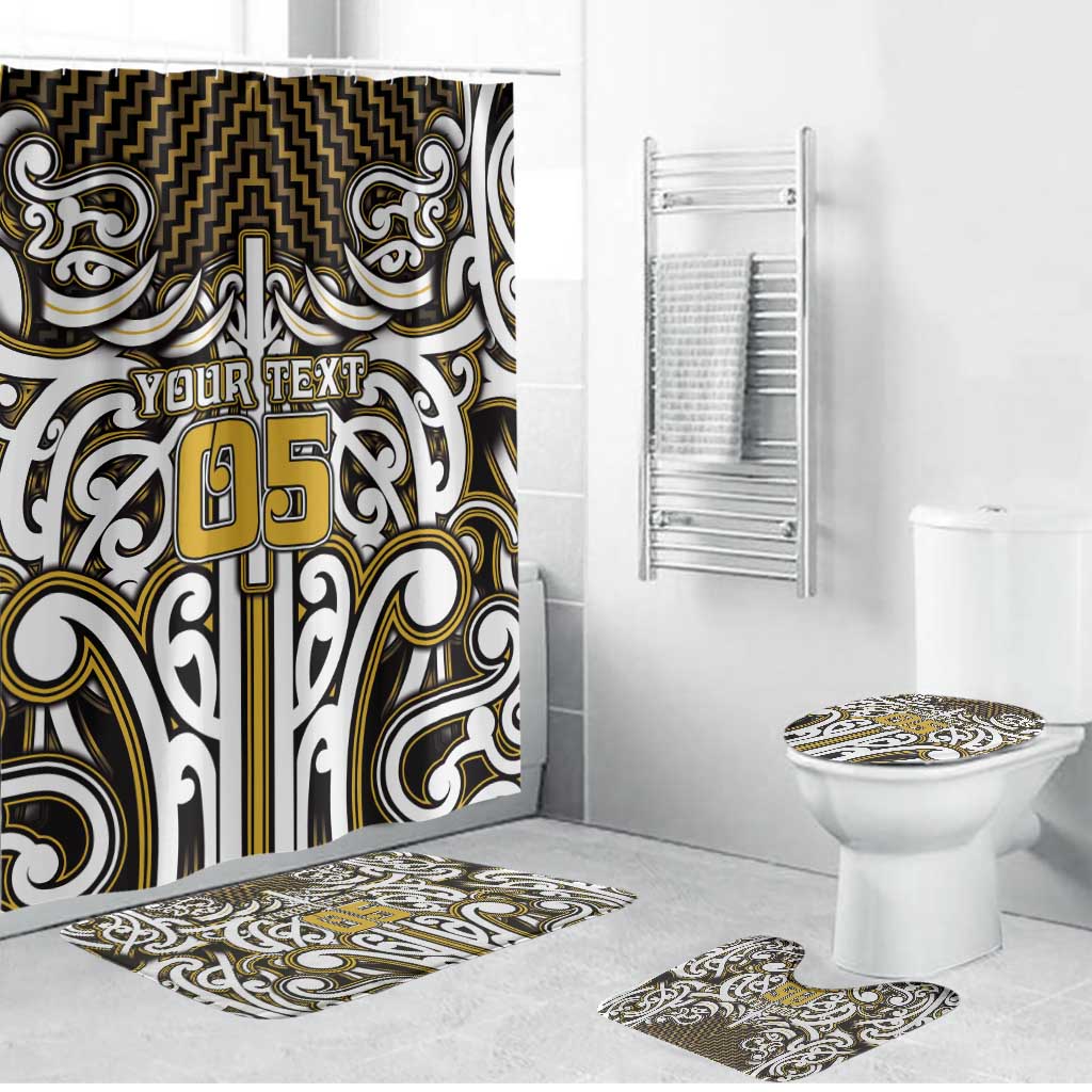 Custom Aotearoa Taranaki Bathroom Set Maori Tribal Pattern Mix Poutama