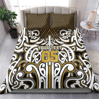 Custom Aotearoa Taranaki Bedding Set Maori Tribal Pattern Mix Poutama