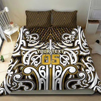 Custom Aotearoa Taranaki Bedding Set Maori Tribal Pattern Mix Poutama