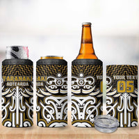 Custom Aotearoa Taranaki 4 in 1 Can Cooler Tumbler Maori Tribal Pattern Mix Poutama LT05 - Polynesian Pride
