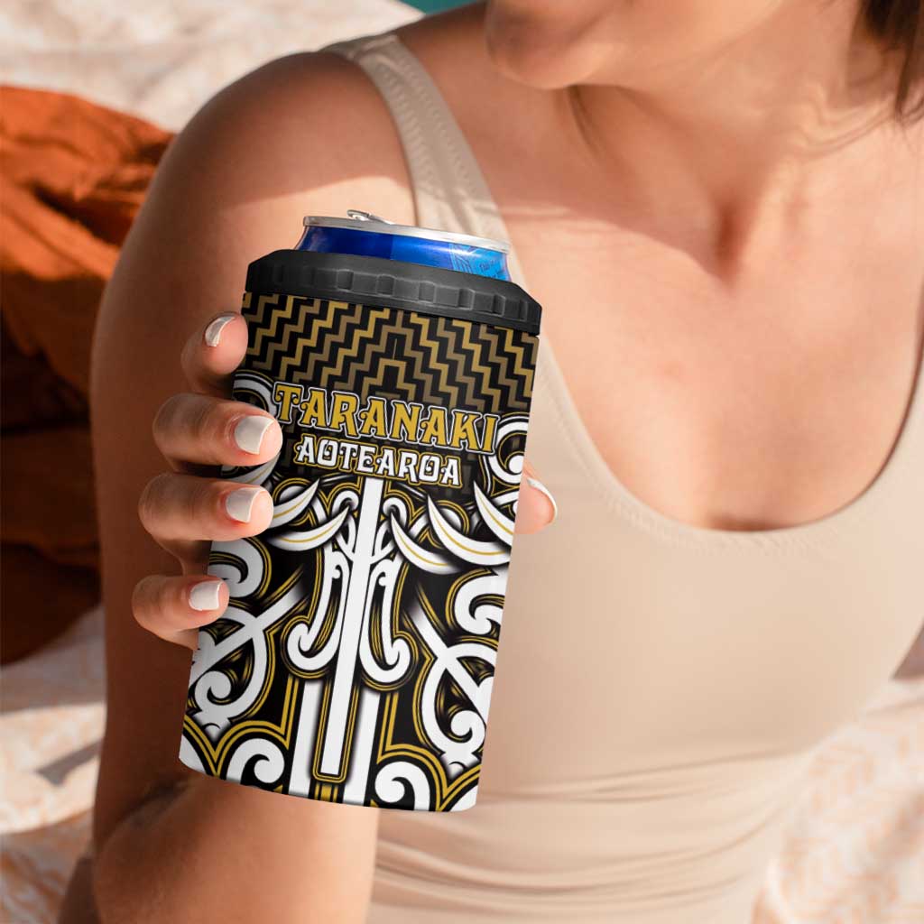 Custom Aotearoa Taranaki 4 in 1 Can Cooler Tumbler Maori Tribal Pattern Mix Poutama LT05 - Polynesian Pride