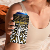 Custom Aotearoa Taranaki 4 in 1 Can Cooler Tumbler Maori Tribal Pattern Mix Poutama LT05 - Polynesian Pride