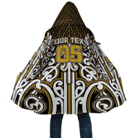 Custom Aotearoa Taranaki Cloak Maori Tribal Pattern Mix Poutama