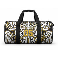 Custom Aotearoa Taranaki Duffle Bag Maori Tribal Pattern Mix Poutama LT05 One size Yellow - Polynesian Pride
