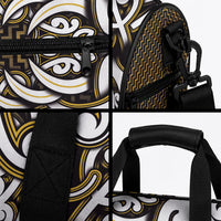 Custom Aotearoa Taranaki Duffle Bag Maori Tribal Pattern Mix Poutama LT05 - Polynesian Pride
