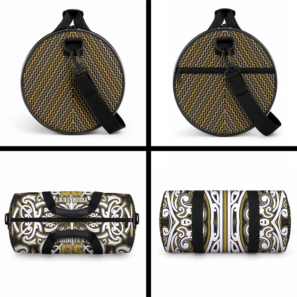 Custom Aotearoa Taranaki Duffle Bag Maori Tribal Pattern Mix Poutama LT05 - Polynesian Pride