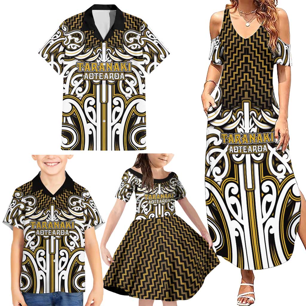 Custom Aotearoa Taranaki Family Matching Summer Maxi Dress and Hawaiian Shirt Maori Tribal Pattern Mix Poutama LT05 - Polynesian Pride