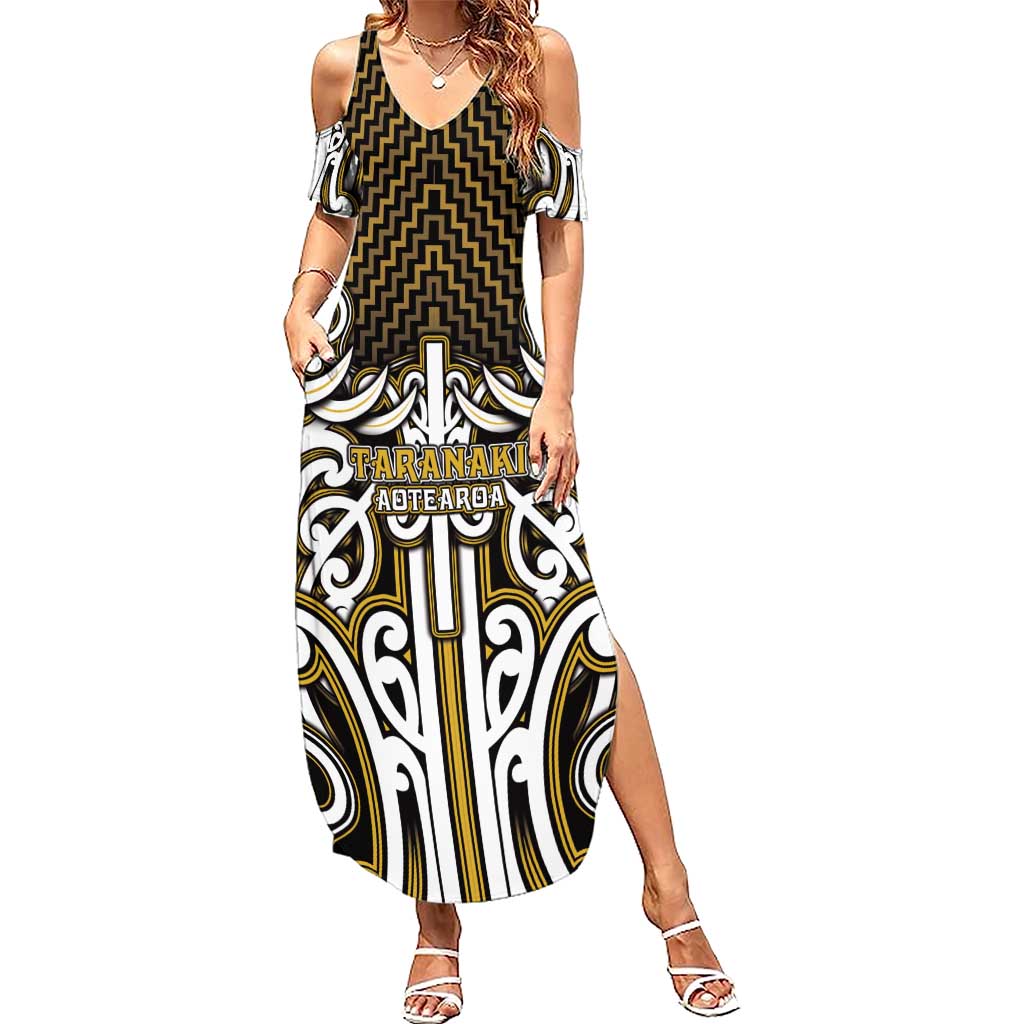 Custom Aotearoa Taranaki Family Matching Summer Maxi Dress and Hawaiian Shirt Maori Tribal Pattern Mix Poutama