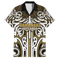 Custom Aotearoa Taranaki Hawaiian Shirt Maori Tribal Pattern Mix Poutama
