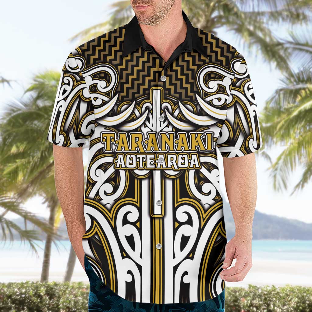 Custom Aotearoa Taranaki Hawaiian Shirt Maori Tribal Pattern Mix Poutama