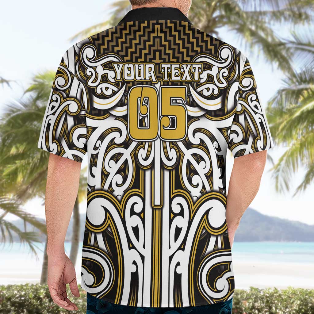 Custom Aotearoa Taranaki Hawaiian Shirt Maori Tribal Pattern Mix Poutama