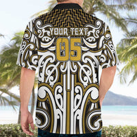 Custom Aotearoa Taranaki Hawaiian Shirt Maori Tribal Pattern Mix Poutama
