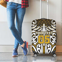 Custom Aotearoa Taranaki Luggage Cover Maori Tribal Pattern Mix Poutama LT05 - Polynesian Pride