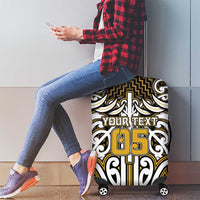 Custom Aotearoa Taranaki Luggage Cover Maori Tribal Pattern Mix Poutama LT05 - Polynesian Pride