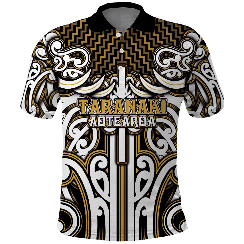 Custom Aotearoa Taranaki Polo Shirt Maori Tribal Pattern Mix Poutama