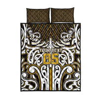 Custom Aotearoa Taranaki Quilt Bed Set Maori Tribal Pattern Mix Poutama